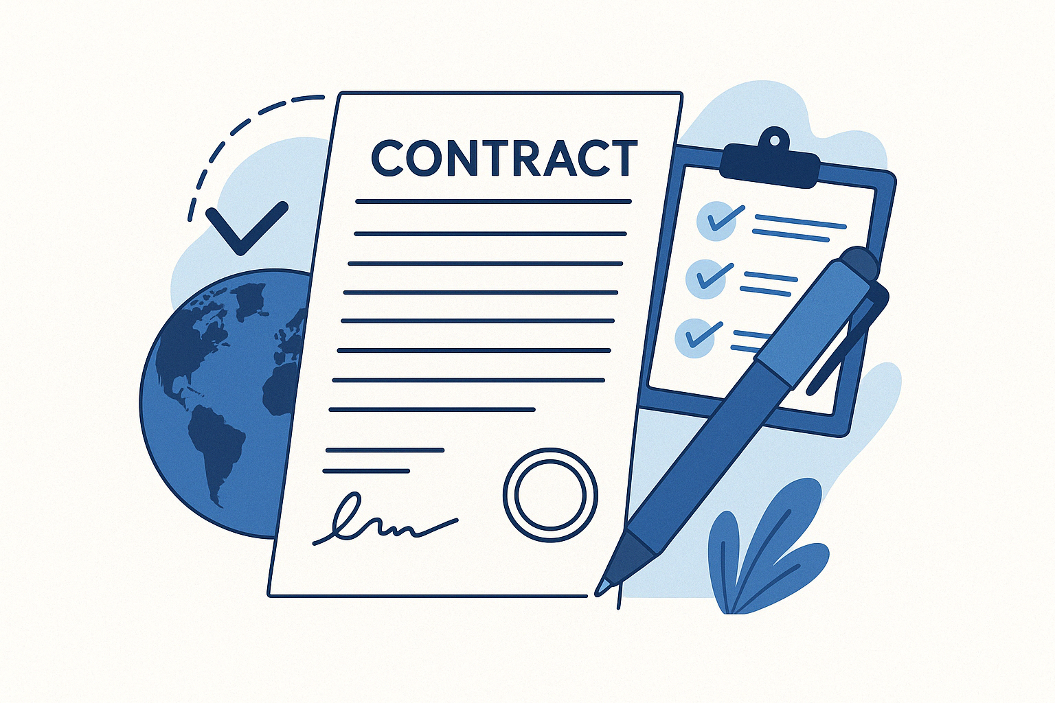 ¿Qué debe incluir un contrato internacional para evitar riesgos legales?